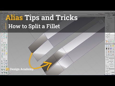 Alias Tips and Tricks 22 - How to Split a Fillet