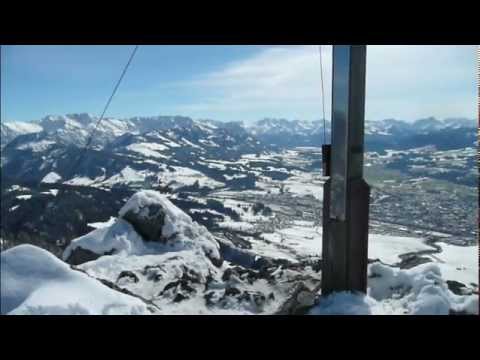 360°-Panoramablick vom Gipfelkreuz des "Burgberger Hörnle" (16.03.13)