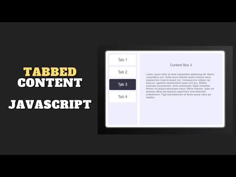 Tabbed Content With Html Css And Javascript Web Development Tutorial