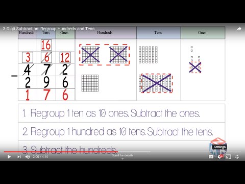 3-Digit Subtraction: Regroup Hundreds and Tens. Grade 2