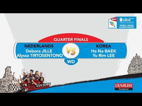 WORLD JUNIOR CHAMPIONSHIPS 2017 | WD QUARTER FINALS | JILLE/TIRTOSENTONO (NED) vs BAEK/LEE (KOR)