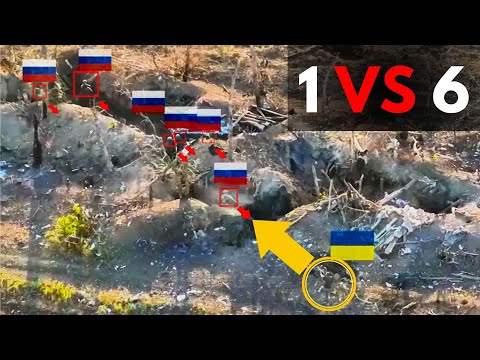 Between Life and Death: 1 Soldier Against 6 Enemies! #war #ukraine #russia