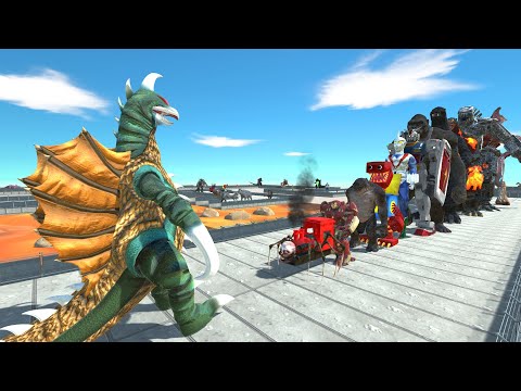 Gigan vs Choo Choo Charles LAVA DEATH RUN - Animal Revolt Battle Simulator