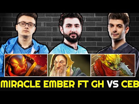 MIRACLE Ember Spirit ft GH-GOD Support vs CEB Bounty Hunter - Totally Destroyed 7.25 Dota 2