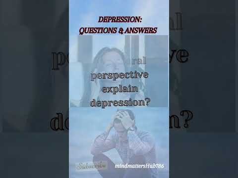 BEHAVIORAL PERSPECTIVE & DEPRESSION: #mindfulness  #mentalhealthsolutions #depression #selfcare