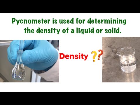 Determining density of ethanol by pycnometer in lab with calculation.