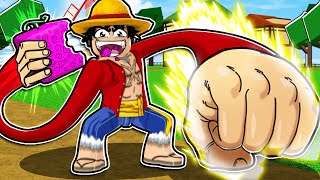 We Became LUFFY With RUBBER FRUIT In Blox Fruits!