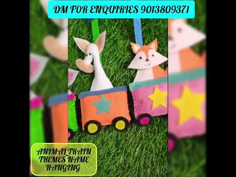 Animala train theme Name hanging