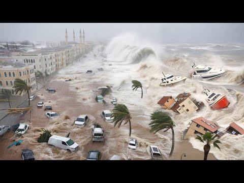 RIGHT NOW tragedy in Turkey! Storm in Istanbul, tsunami-like waves destroy boats in Bursa