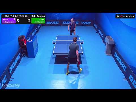 17:35 Artem Maksymenko 3-2 Serhii Zemiantsev 01.08.2023 TT Euro.Cup Ukraine Star. TABLE 4