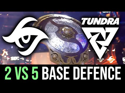 Secret vs Tundra - 2 vs 5 RAPIER BASE DEFENCE on TI11