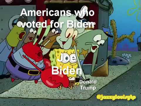 The 2020 Election Results portrayed by Spongebob