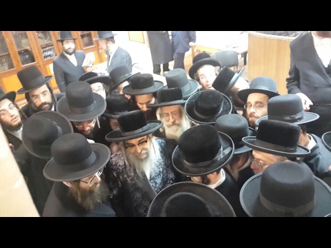 Satmar Rebbe Conversing With Belzer Rebbe's Family In Belz, Ukraine