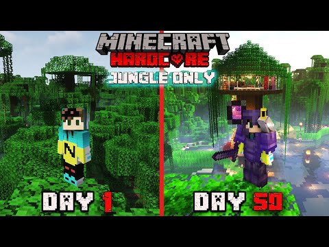 I Survived 50 Days of Hardcore Minecraft In a JUNGLE ONLY WORLD