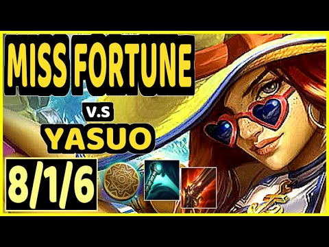 DEFTLY (MISS FORTUNE) vs YASUO - 8/1/6 KDA BOTTOM ADC CHALLENGER GAMEPLAY - NA