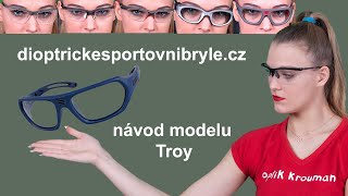 TROY modré velikost 64, zabrousit lze pouze klasicky prohnutá dioptrická skla, báze 2,0 - 6,0