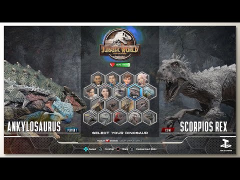 Ankylosaurus vs Scorpius Rex with Healthbars