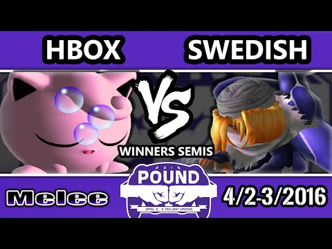 Pound 2016 - Swedish Delight (Sheik) Vs. Hungrybox (Jigglypuff) - Winners Semis - SSBM