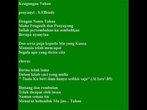 S.Effendy - Keagungan Tuhan
