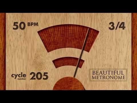 50 BPM 3/4 Wood Metronome HD