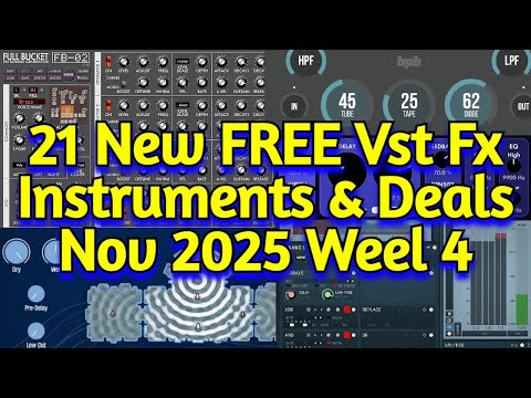 21 Best New FREE Plugins, Vst Instruments, Sample Packs & Cyber Week Deals - NOVEMBER 2025 Week 4