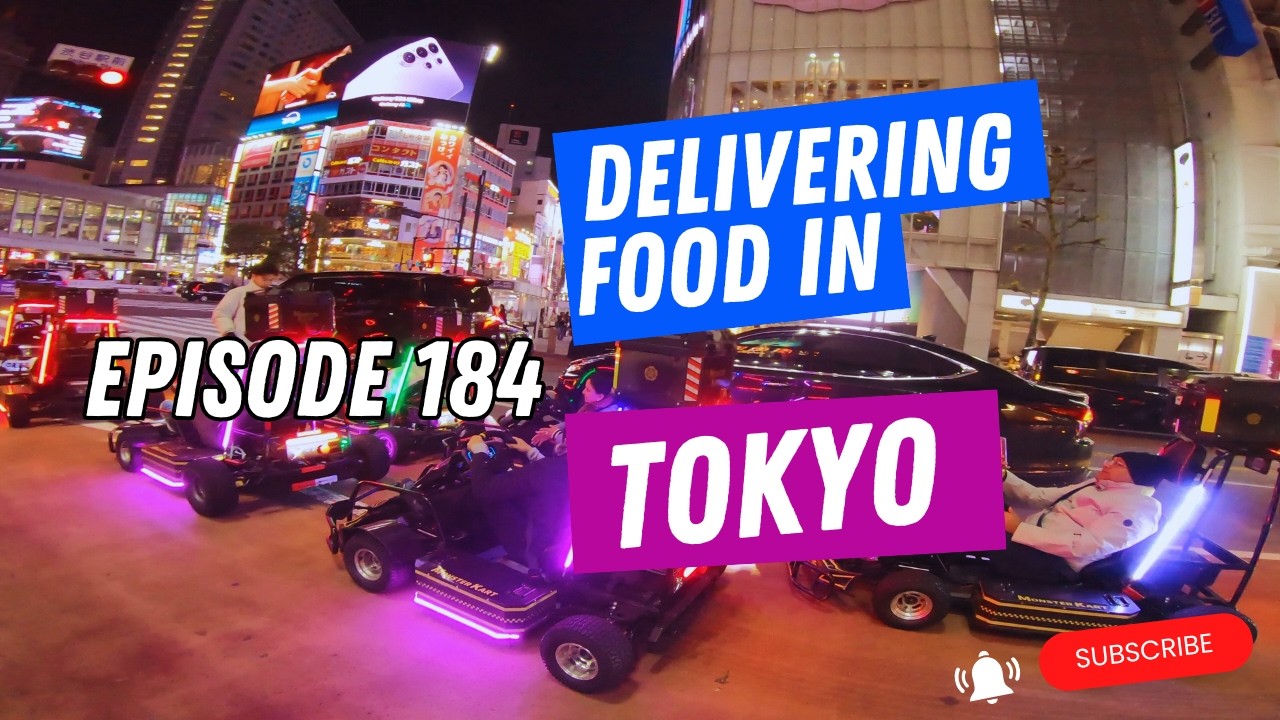 Shibuya Night Deliveries — Can I Outrun the MariCars? 🏁 TOKYO RIDE ALONG EP.184