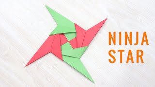 How to Make a Paper Ninja Star - Origami Ninja Star Easy