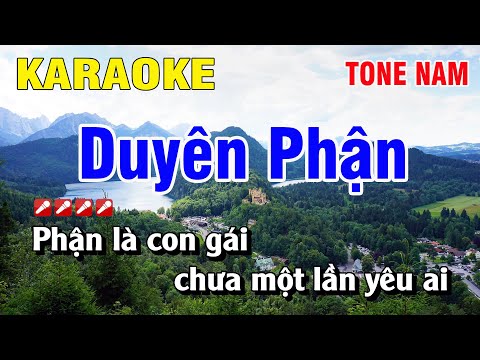 Karaoke Duyên Phận Tone Nam Nhạc Sống | Hoàng Luân