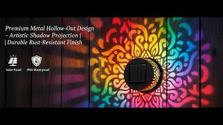 Solar Mandala Projection Wall Light Review – Stunning 7-Color Garden Decor!