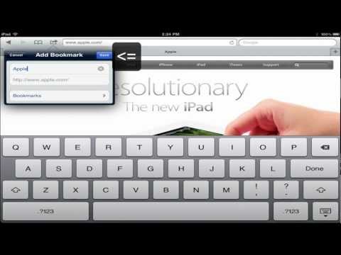 Quick Tip - Add bookmarks to iPad