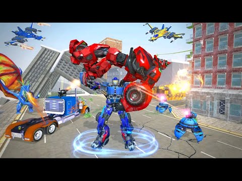 Optimus Prime Robot Droid Game Mobile - Flying Jet Robot Car Transformation Game #2