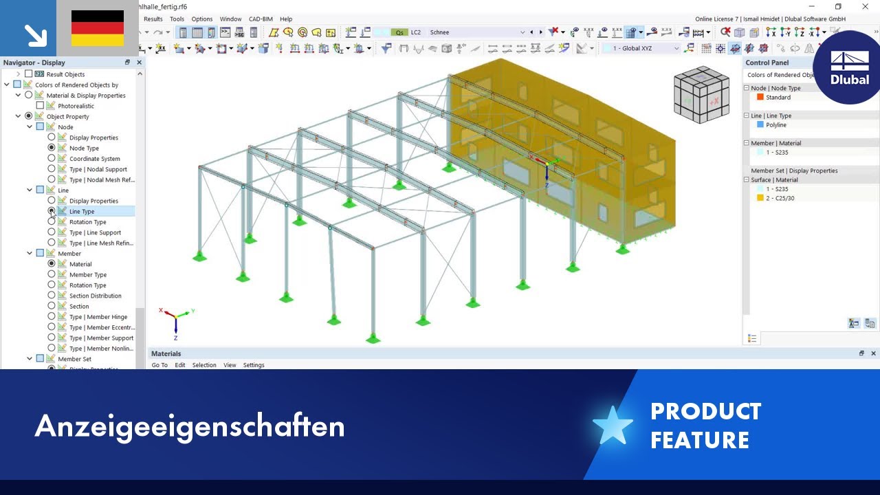 Anzeigeeigenschaften in RFEM 6 / RSTAB 9