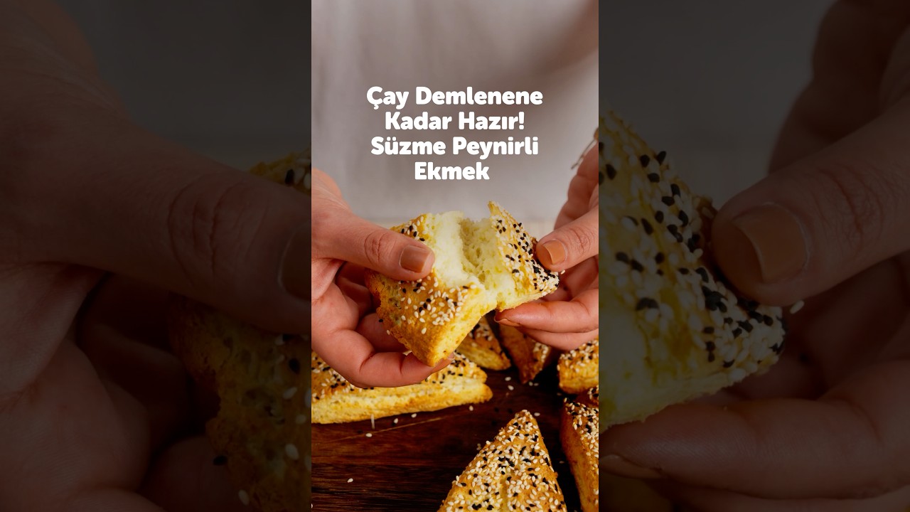 Süzme Peynirli Pratik Ekmek Tarifi — tarif videosu