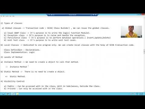 17 - ABAP OOPS - Creating a Program Using Local Classes Part1