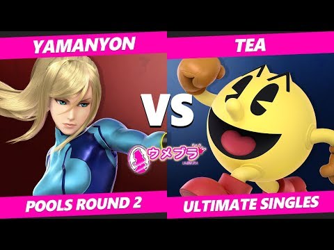 Umebura JM2019 SSBU - SST | Yamanyon (ZSS) Vs Tea (Pac-Man) Japan Smash Ultimate Tournament Pools R2