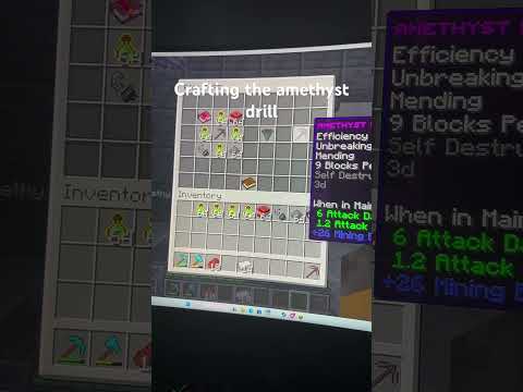 Crafting the AMETHYST DRILL #gameplay #mc #minecraft #donutsmp #pickaxe #bestplayer