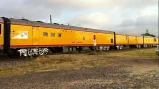 preview picture of video 'Union Pacific 844 Backing to Valley Junction at Hearne 5/2/2012'