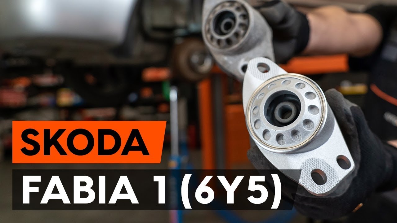 Cómo cambiar: copelas del amortiguador de la parte trasera - Skoda Fabia 6Y5 | Guía de sustitución