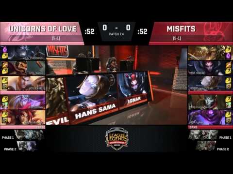 UOL vs MSF || Highlights Full 3 Game || EU LCS Spring 2017 W6D1 || Unicorns of Love vs Misfits