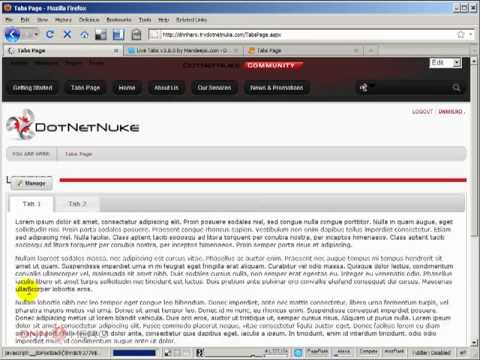 DotNetNuke Tutorial - Module Review - Live Tabs by Mandeeps part 2/2 - Video #271