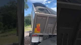 Download lagu Tip Truck Trailer Topples Over While Unloading || ViralHog mp3