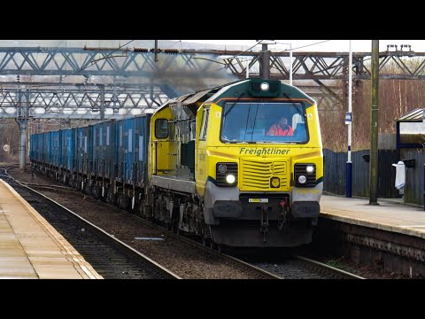 Freightliner Class 70 No. 70016 on 6F33 Bredbury - Runcorn FL @ Guide Bridge on 17.2.2020 - HD