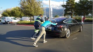 STRANDED Tesla Model 3! What Happens When You Run Out of Battery?