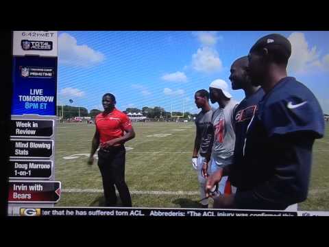 Michael Irvin at the pass machine