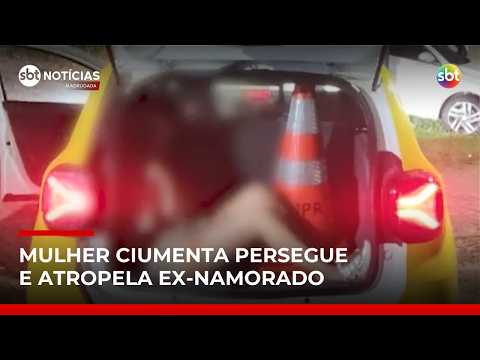 Mulher é presa após tentar atropelar ex‑namorado mesmo na frente da polícia