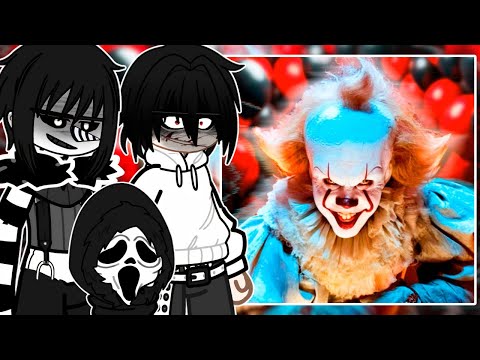 Creepypastas React to Pennywise || It Welcome to Derry - Gacha React