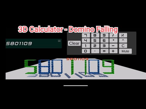 3D Calculator - Domino Falling video thumbnail