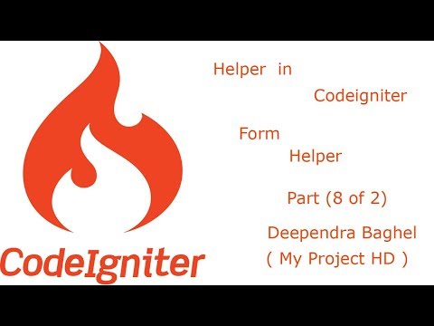Codeigniter tutorial for beginners step by step in hindi Helper in Codeigniter Part 8 of 2
