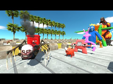 Choo-Choo Charles COCONUT ISLAND DEATH RUN - Animal Revolt Battle Simulator