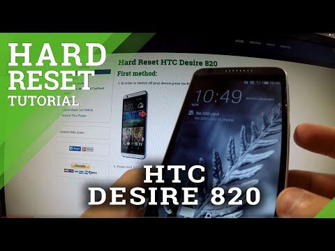 Hard Reset HTC Desire 820 - using phone's settings